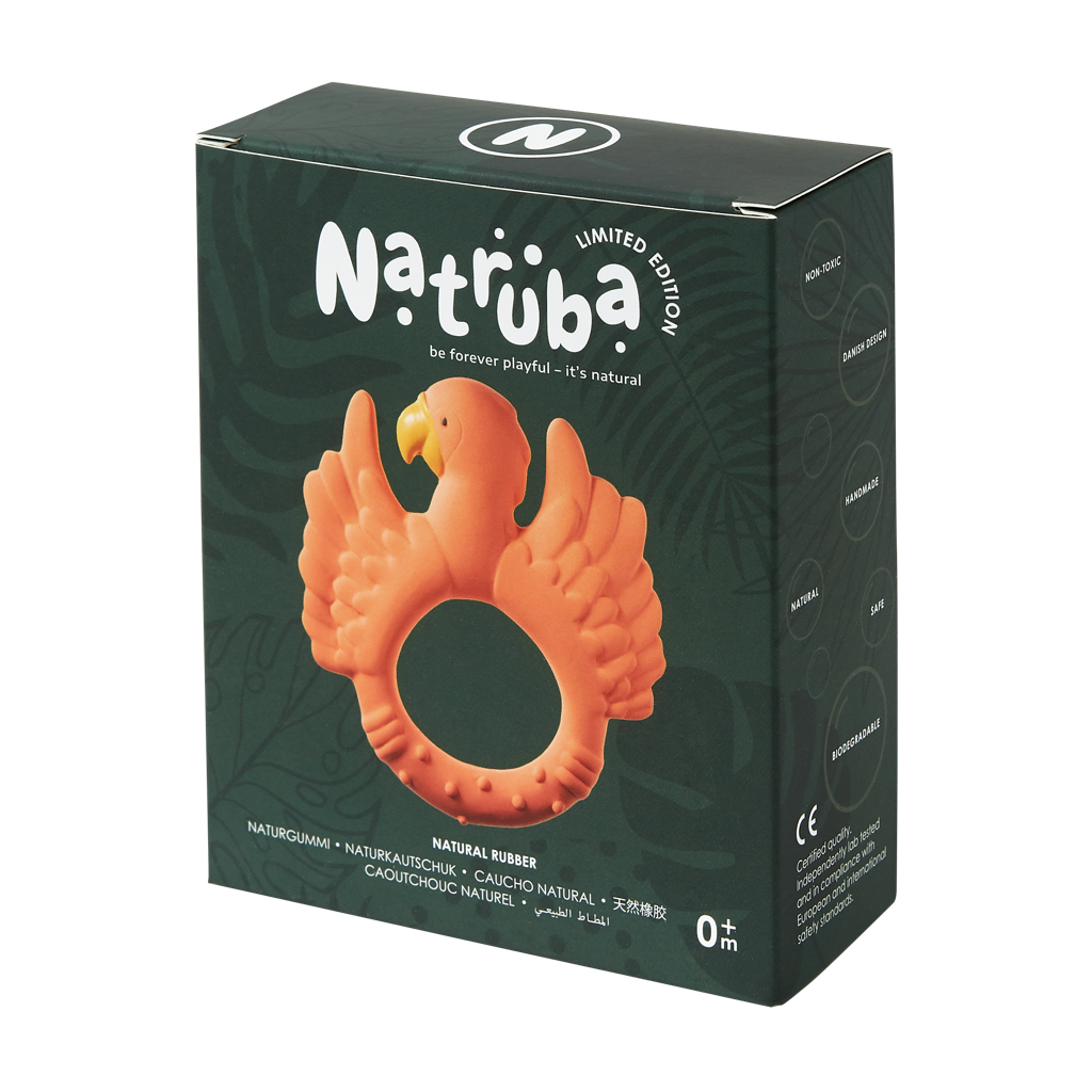 Natruba | Teether Parrot - Orange